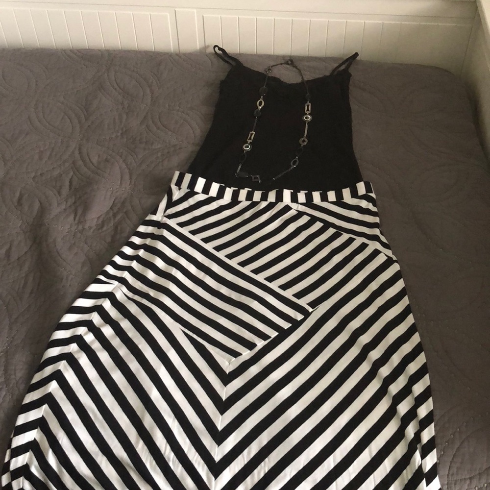 Black and white maxi long skirt. Never worn